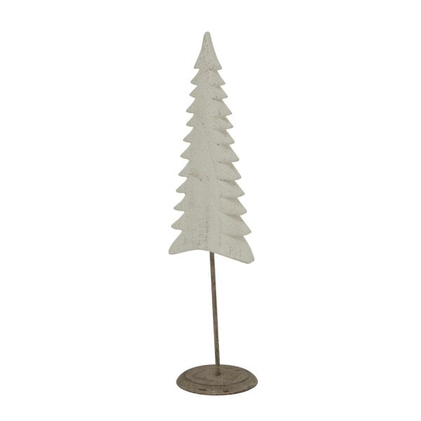 Hill Interiors White Washed Pine Tree Christmas Decoration - White/Black