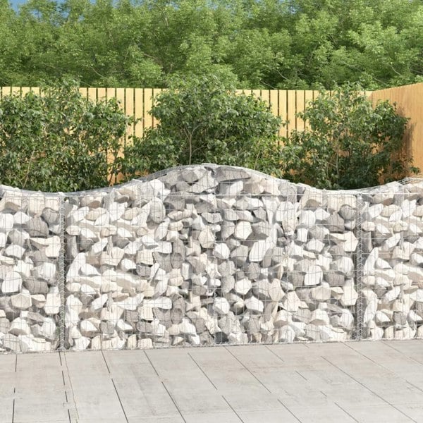 Berkfield Arched Gabion Baskets 7 pcs 200x50x100/120 cm Galvanised Iron