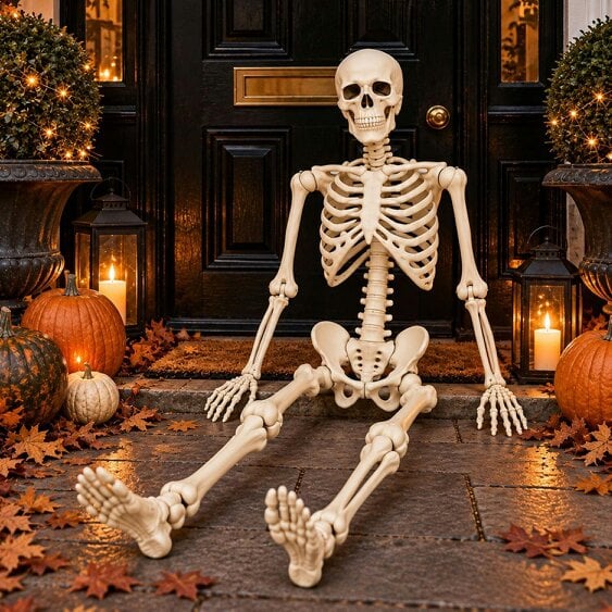 Neo Direct Neo White Prop Life Size Halloween Skeleton 160 cm
