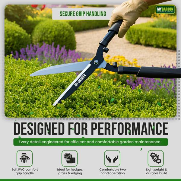 My Garden Outdoor Living My Garden Hedge Shears Carbon Steel Gardening Shears for Precision Cutting - Lightweight Garden Shear with Ergonomic Handle