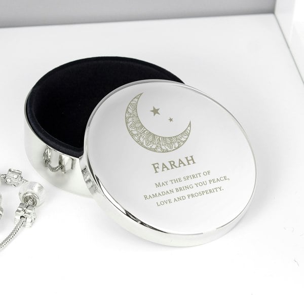 Personalised Memento Company Personalised Eid and Ramadan Round Trinket Box