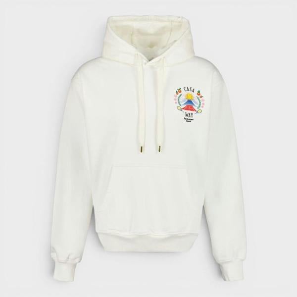 Casablanca Casa Way Mountain Printed Hoodie Off White