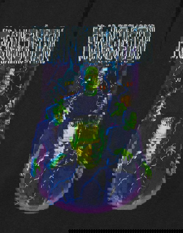 Universal Monsters Unisex Black Frankenstein Short Sleeved T-Shirt