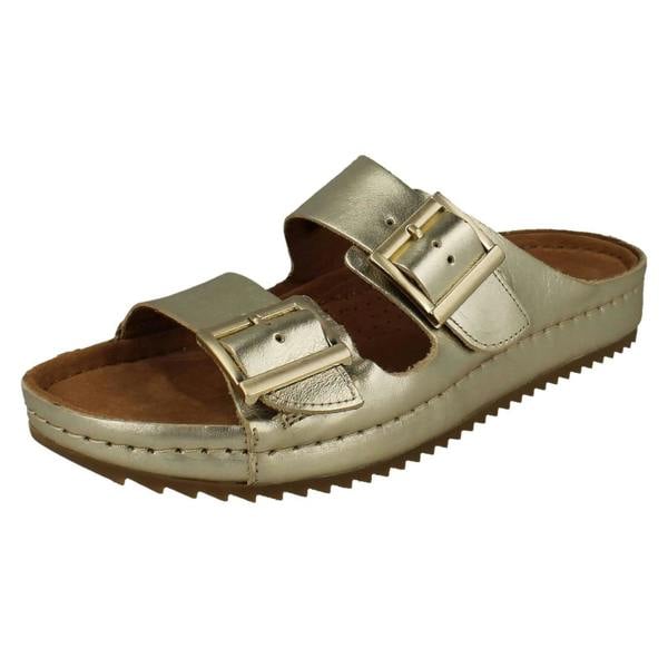 Clarks Ladies Clarks Adjustable Dual Strap Mule Sandals Brookleigh Sun