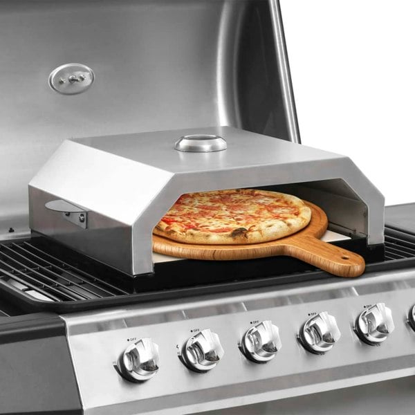 Berkfield Pizza Oven with Ceramic Stone for Gas Charcoal BBQ