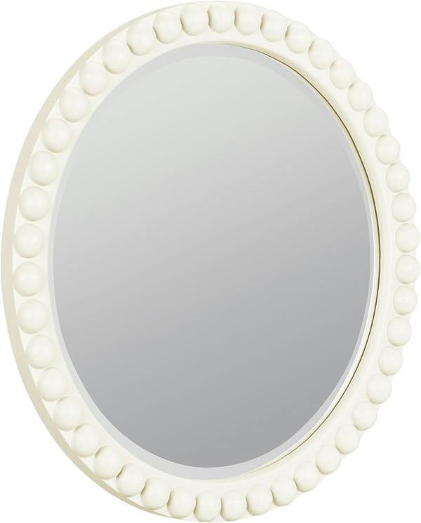 Statement Furniture Cromwell Round Wall Mirror with Bobbin Design Wooden Frame 77cm