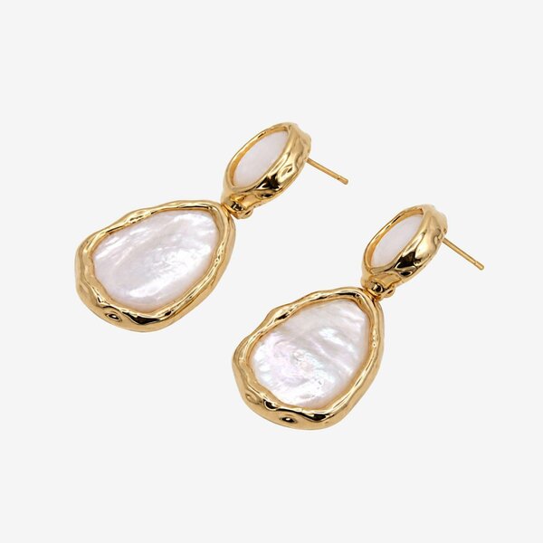 Uchi & Soto Shinju Mother of Pearl Oversized Drop Earrings
