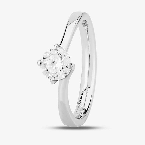 1888 Collection Signature Collection Platinum GIA Certificated Brilliant Cut 0.70ct Diamond Twist Solitaire Ring RI-137