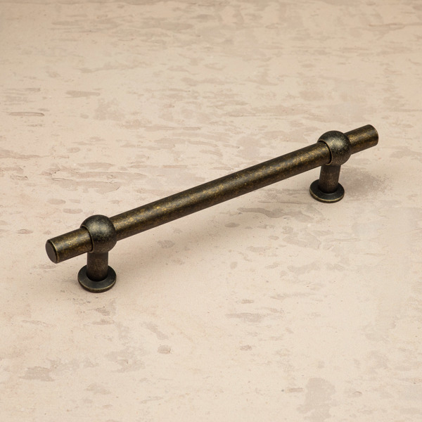 Handle & Home Antique Brass T-Bar Handle and Coordinating Knob