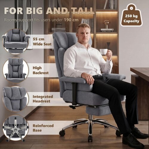 HOMCOM 250 kg Big and Tall Massage Office Chair with Heat