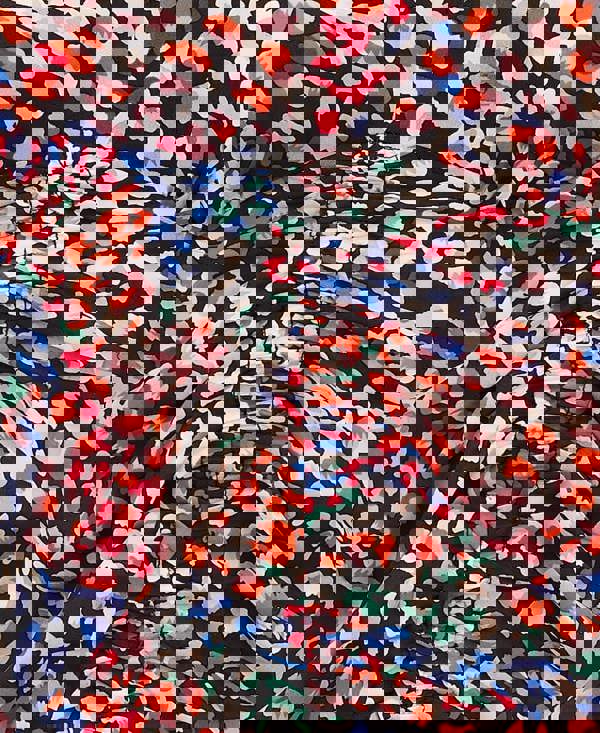 ANGEL SLEEVE ROUCHE MIDI MULTI ANIMAL Detail