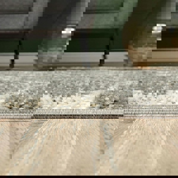 Diamond Design Thick Shaggy Area Rugs Grey