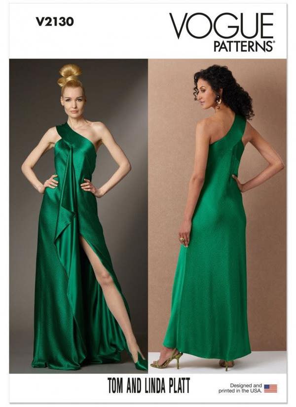 Vogue Sewing Pattern 2130, Dresses for Women, D5 (4-6-8-10-12) - Advanced