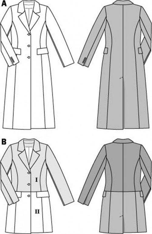 Burda Sewing Pattern 6845 Coats For Women, 10-12-14-16-18-20 - Advanced