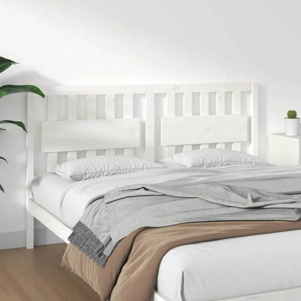 Berkfield Bed Headboard White 155.5x4x100 cm Solid Wood Pine