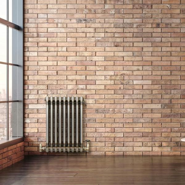 Monstershop Traditional 3 Column Radiator - 600 x 425mm - Raw Metal