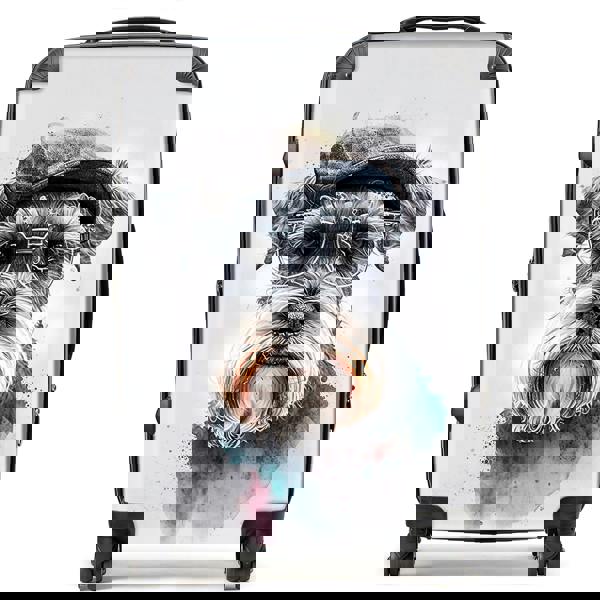 Warren Reed Miniature Schnauzer Dog Splashart Suitcase