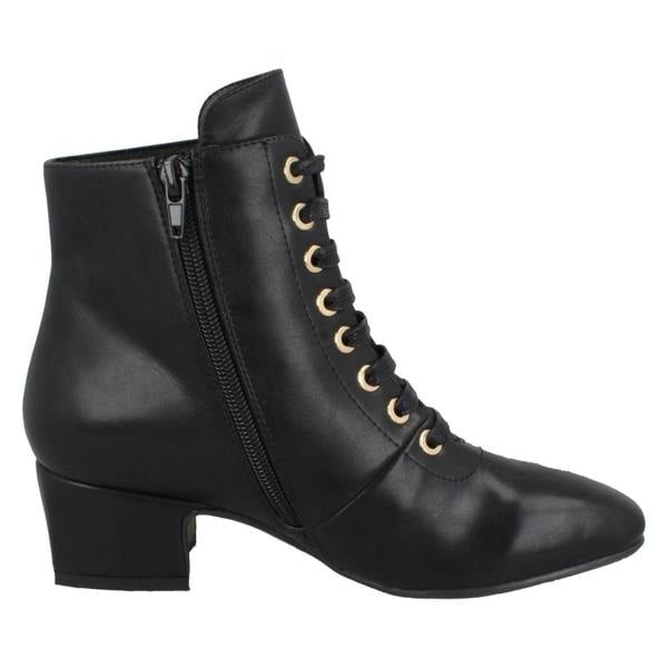 Spot On Ladies Spot On Lace Up Ankle Boots F51120