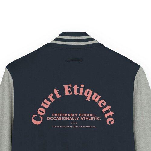 Anchor & Crew Court Etiquette Tennis Club League Cotton Varsity Letterman Jacket