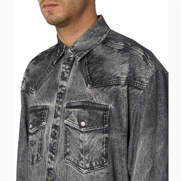 Diesel Mens Gils Denim Shirt - Black/Grey - 