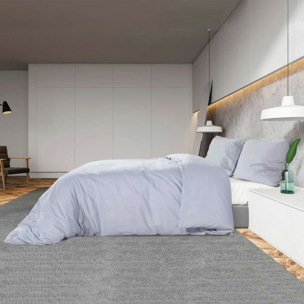 Berkfield Duvet Cover Set Grey 135x200 cm Light-weight Microfiber