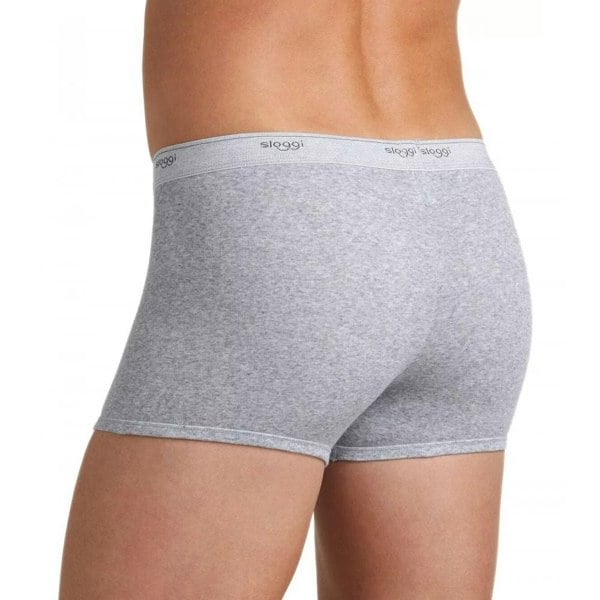 Sloggi 2-Pack Basic Short Boxer Trunks, Grey Melange