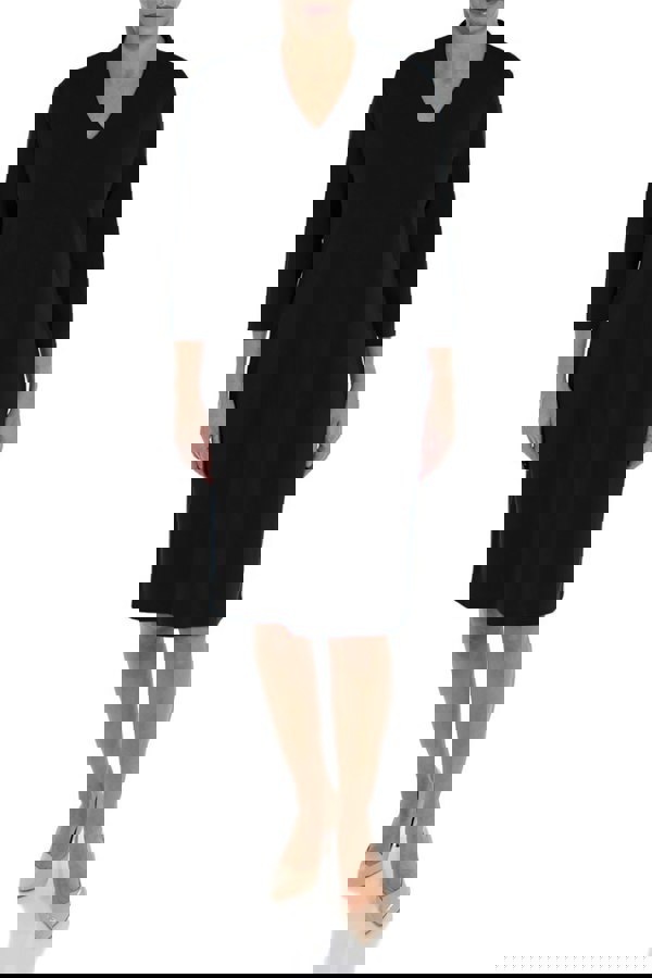 PennyPlain High Back V-neckline Dress - Black