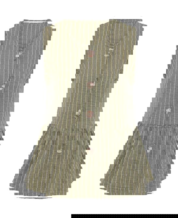 Needs No Label Khaki Stripe Peplum Top