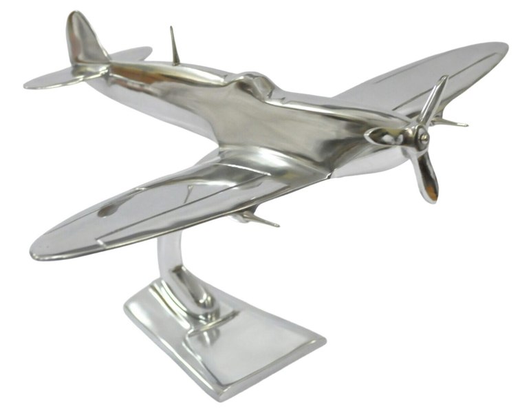 Inspirational Gifting Spitfire Aeroplane Home Ornament Aluminium Plane Sculpture