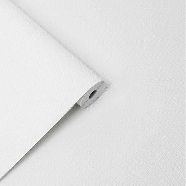 Laura Ashley Edern Paintable Wallpaper - White - 10m