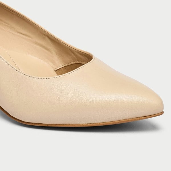 Calla Ava Shoes - Light Beige Leather