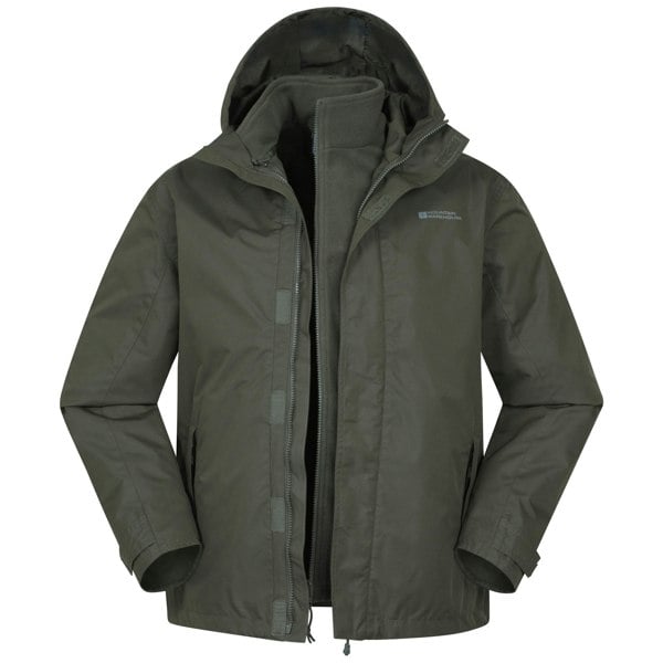 Mountain Warehouse Mens Fell II 3 in 1 Jacket - Dark Khaki