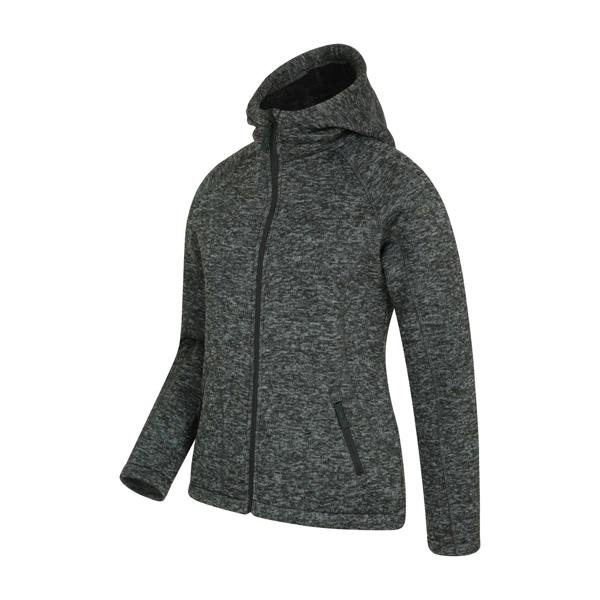 Mountain Warehouse Womens/Ladies Nevis Faux Fur Lined Full Zip Hoodie - Black - 