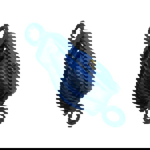 0.5 Ton 75MM Double Block With Swivel Eye Blue Painted - 8MM Pulley Wire Rope Safety Lifting