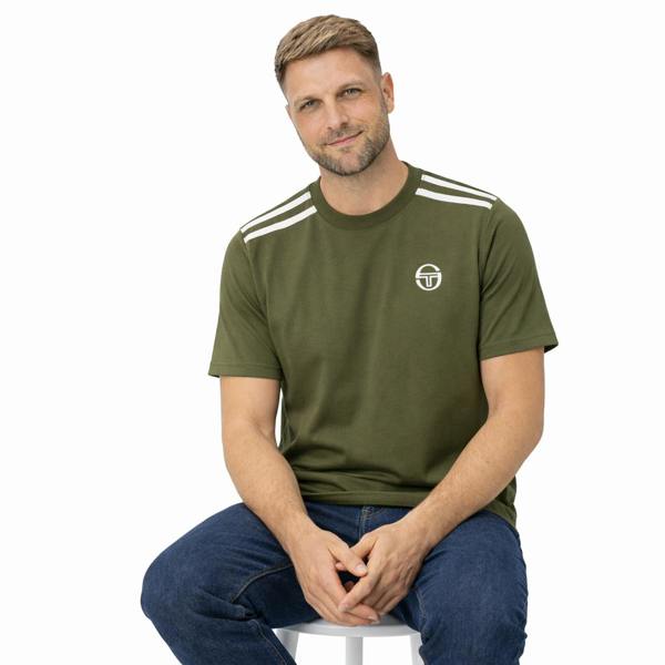 Sergio Tacchini Locchi T-Shirt Dark Olive/Gardenia