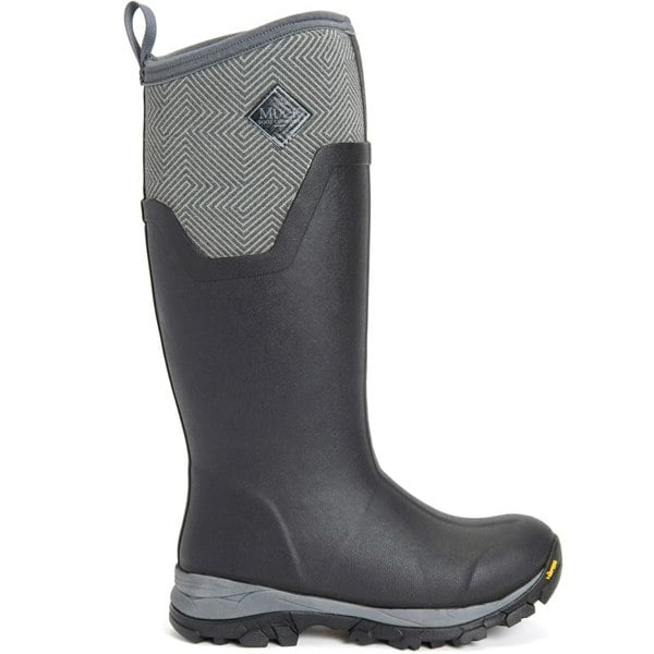 Muck Boots Arctic Ice Tall Women's Wellington Boots in Black/Grey Geometric