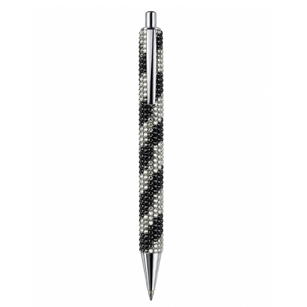 Love EMVY Sparkly Crystal Effect Ballpoint Pen with Black Ink - Black