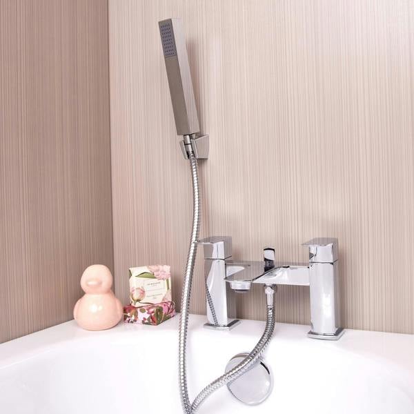 Flode Tarrekaise Bath Shower Mixer Tap - Polished Chrome Finish