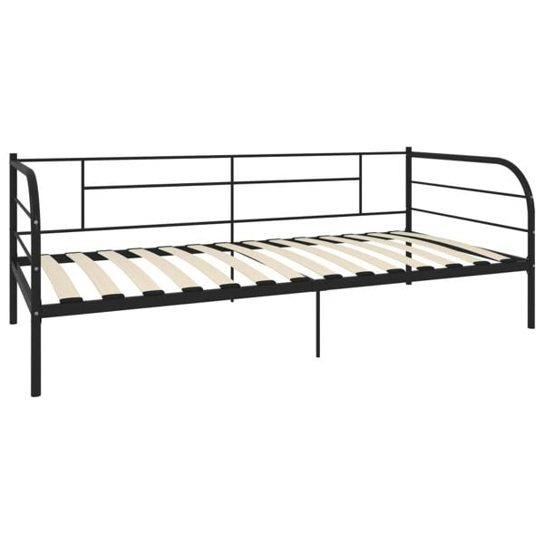 Berkfield Daybed Frame Black Metal 90x200 cm