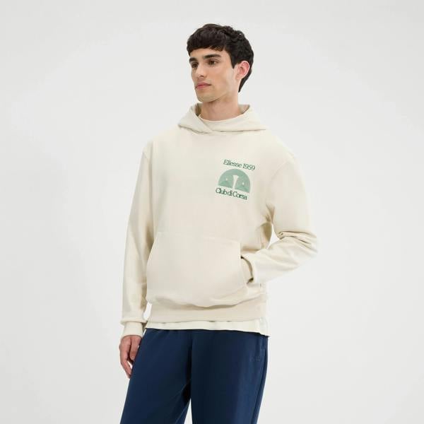 Ellesse Mens Club Di Corsa Hoodie - Off White - 