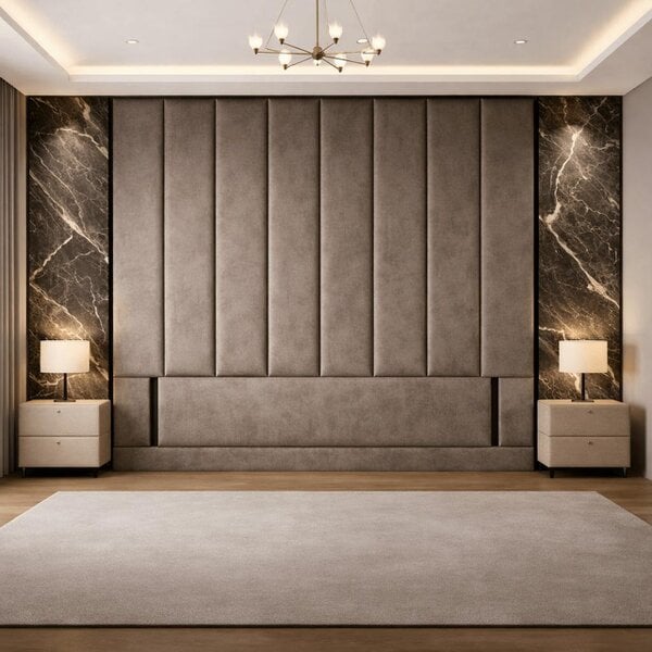 Great British Beds Serena Contrast piping Headboard