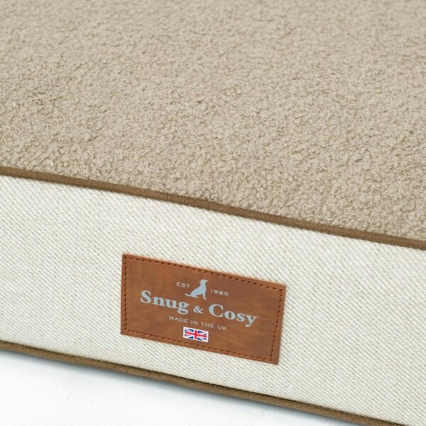 Snug and Cosy Pets Heritage Tweed Orthopaedic Pet Lounger - Comfort & Support
