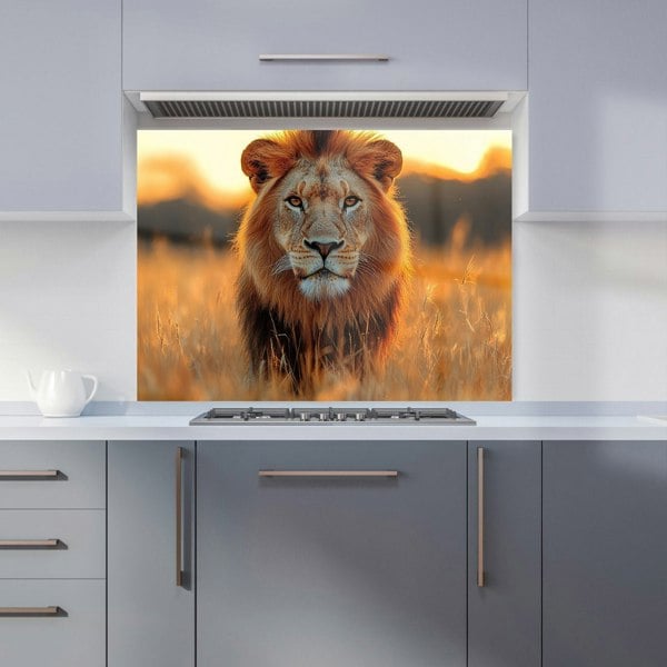 Warren Reed Lion Glass Kitchen Splashback - 00032