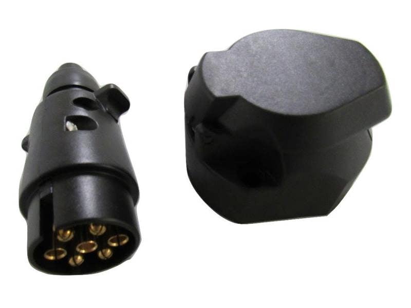7 Pin Trailer Plug & Socket (Lights Wiring Connector Caravan)