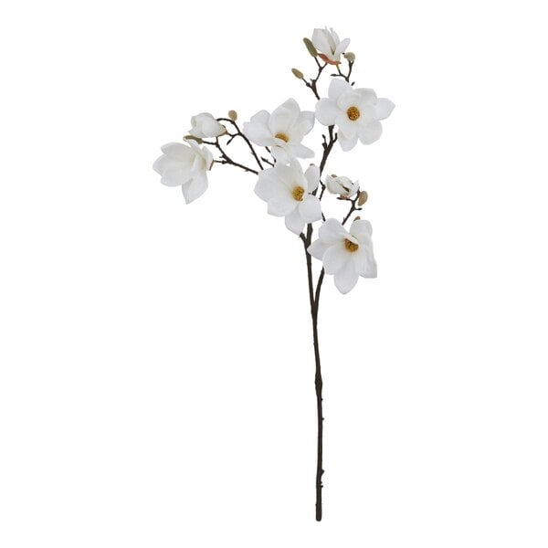 Wyld Haus Set of 3 Artificial Flowers White Magnolia Stem