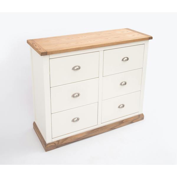 Cabinet Bits Tropea 6 Drawer Chest of Drawers Chrome Cup Handle