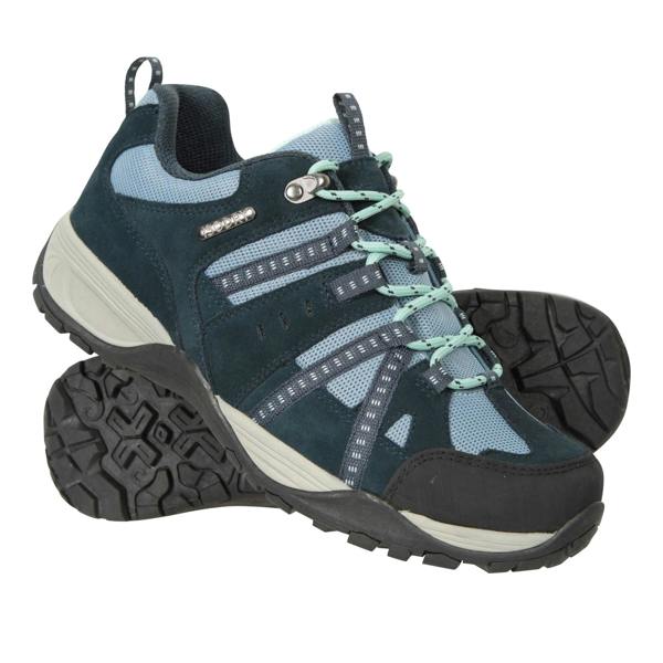 Mountain Warehouse Womens/Ladies Direction II Suede Wide Walking Shoes - Navy