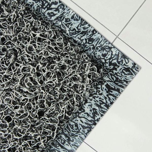 Ultralux Dirt Trapper Door Mat – Heavy Duty Non-Slip Vinyl Indoor/Outdoor Dirt Trapper Entrance Mat – Black & White Coil Mat – Multiple Sizes UTBBW