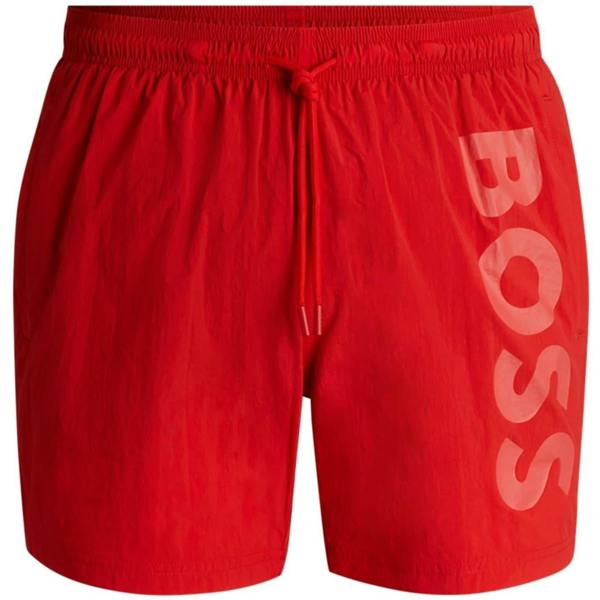 Boss Mens Octopus Swim Shorts - Bright Red - 