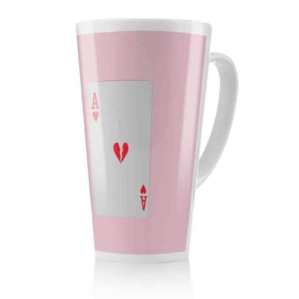 Benjamin Tate Design Ace Of Broken Hearts Latte Mug